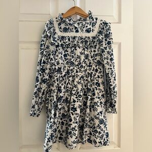 Janie and Jack Dress - Blue Flowers, Size 8